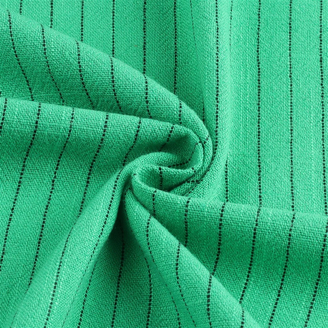 6605 Linen Blend Striped Fabric — image 1