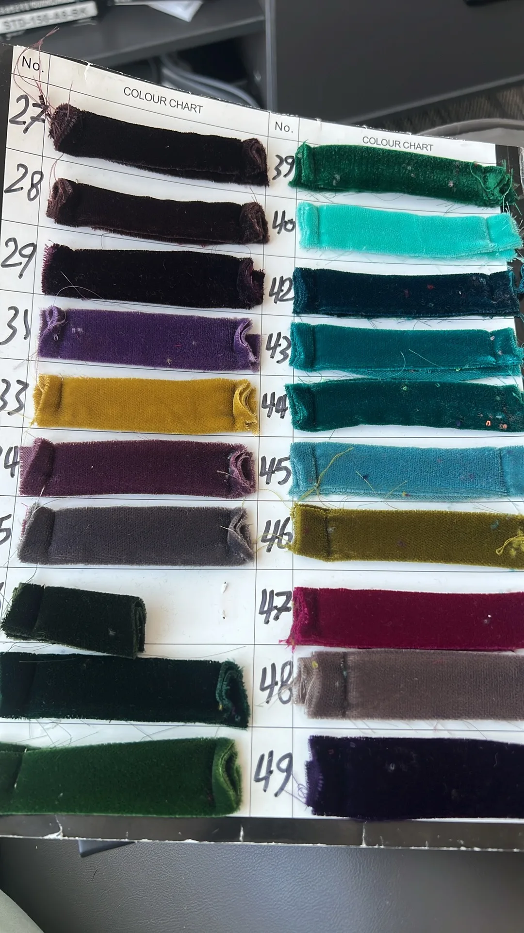 COLOUR CHART — image 1