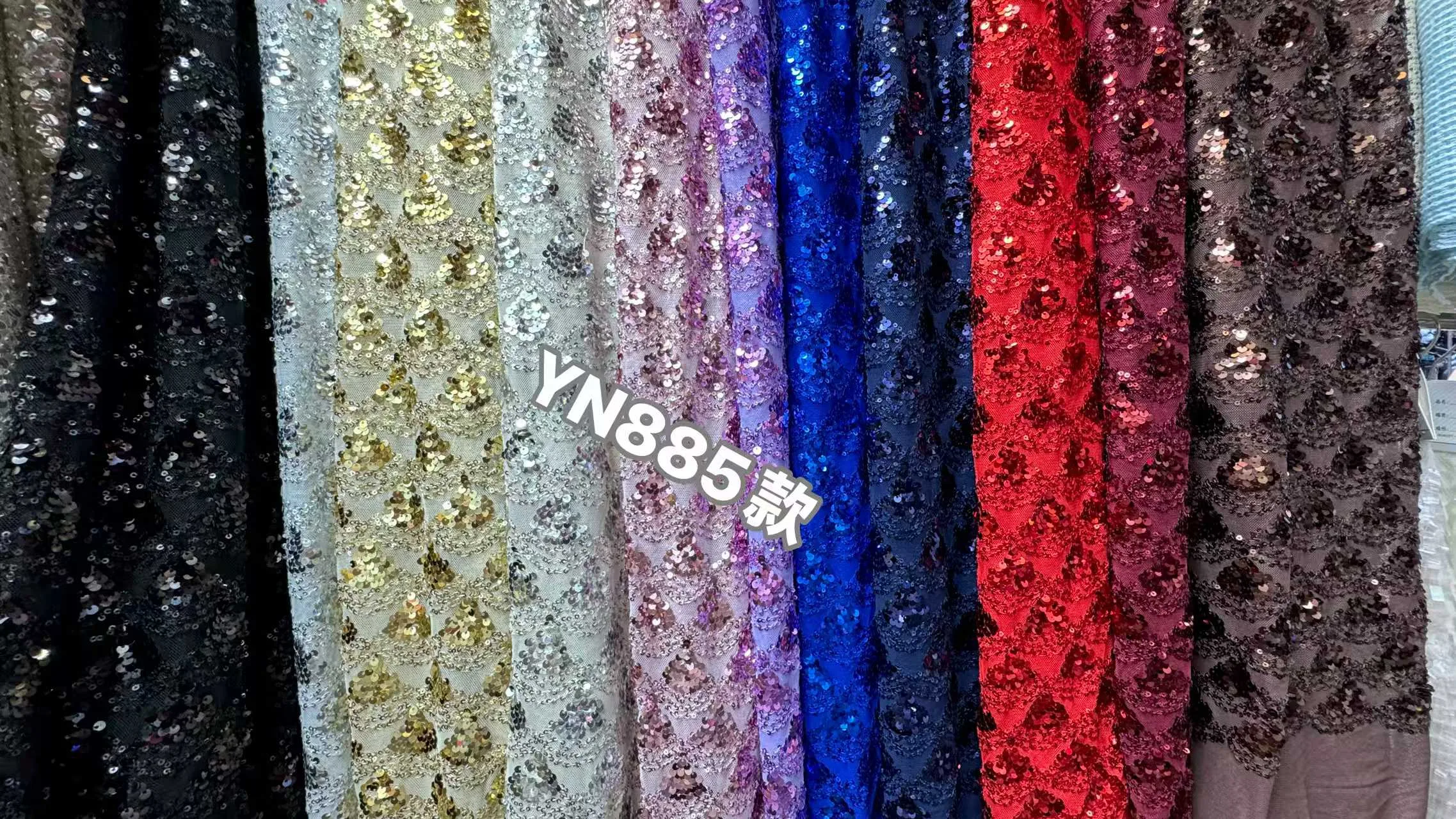 YN895 Sequin Embroidered Fabric