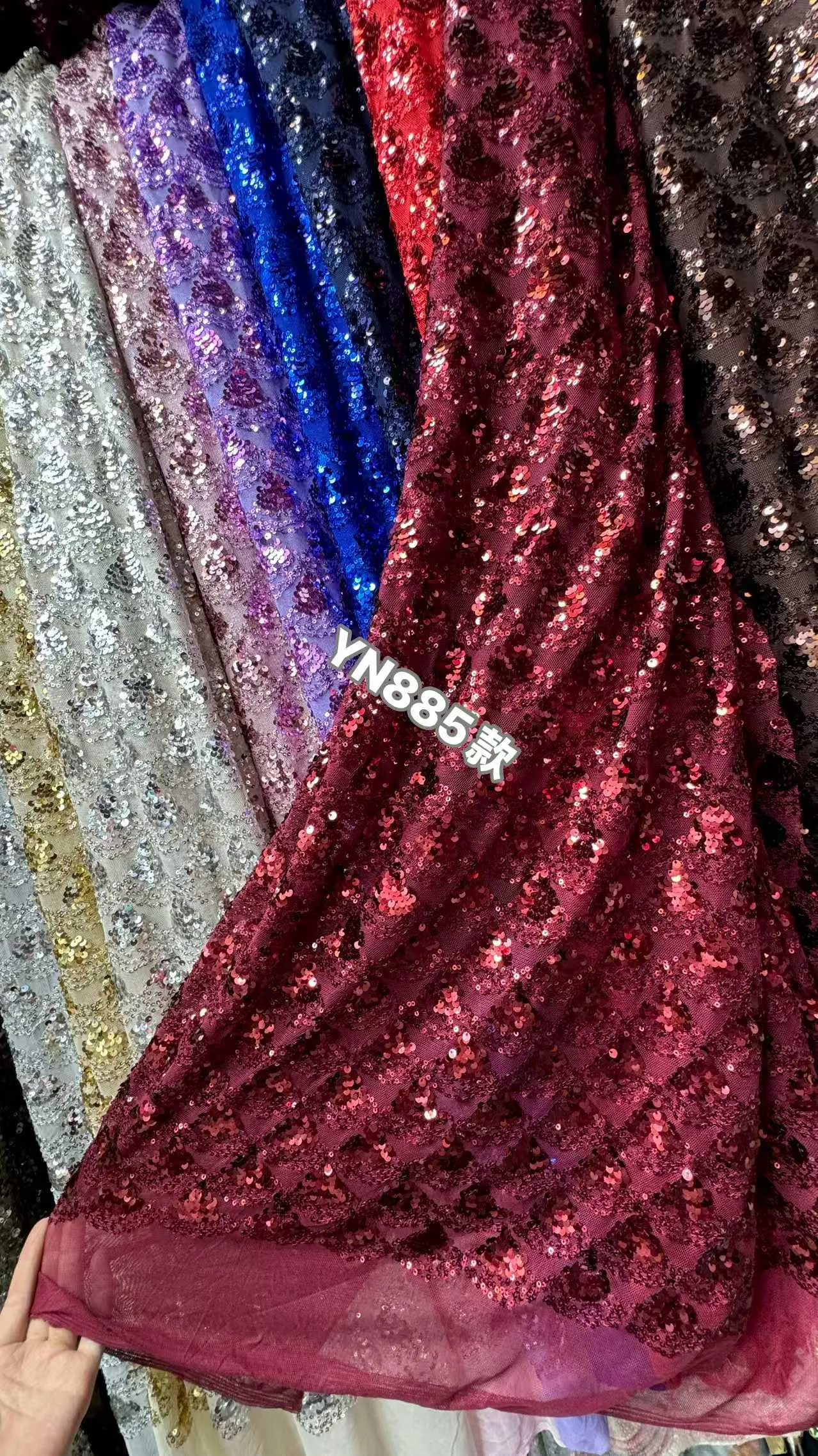 YN895 Sequin Embroidered Fabric — image 8